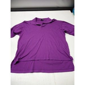 Carlyle Polo Shirt Men’s Size Med Purple 100% Cotton Made In USA